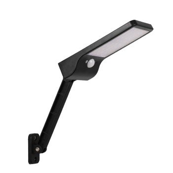 GLOBOSTAR® RASOL 71466 Προβολέας με Ανιχνευτή PIR / Αισθητήρα Κίνησης & IR Ασύρματο Χειριστήριο LED 3W 150lm 120° DC 5V με Φωτοβολταϊκό Panel 5V 0.3W & Επαναφορτιζόμενη Μπαταρία Li-ion 3.2V 2200mAh Αδιάβροχο IP65 Ψυχρό Λευκό 6000K Dimmable - Sanan