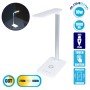GLOBOSTAR® ONO 76532 Μοντέρνο Επιτραπέζιο Φωτιστικό Γραφείου με Ασύρματη Φόρτιση 10W 2A LED 3.5W 350lm 90° DC 5V με USB-C IP20 Ρυθμιζόμενο Λευκό CCT με Αφή 2700K/4500K/6000K Dimmable - Sanan SMD Chip - Λευκό - Μ18 x Π12 x Υ36cm - 2 Χρόνια Εγγύηση