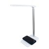 GLOBOSTAR® ONO 76532 Μοντέρνο Επιτραπέζιο Φωτιστικό Γραφείου με Ασύρματη Φόρτιση 10W 2A LED 3.5W 350lm 90° DC 5V με USB-C IP20 Ρυθμιζόμενο Λευκό CCT με Αφή 2700K/4500K/6000K Dimmable - Sanan SMD Chip - Λευκό - Μ18 x Π12 x Υ36cm - 2 Χρόνια Εγγύηση