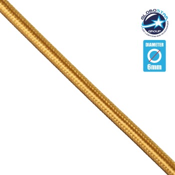 GLOBOSTAR® DECOCABLE 77608 Υφασμάτινο Καλώδιο 2 x 0.75mm² IP20 - Χρυσό - Μ100 x Π0.6 x Υ0.6cm GLOBOSTAR® DECOCABLE 77608 Υφασμάτινο Καλώδιο 2 x 0.75mm² IP20 - Χρυσό - Μ100 x Π0.6 x Υ0.6cm
