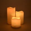 GloboStar® 79552 ΣΕΤ 3 Διακοσμητικών Realistic Κεριών με LED - Μπαταρίας & Ασύρματο Χειριστήριο IR Θερμό Λευκό 3000K