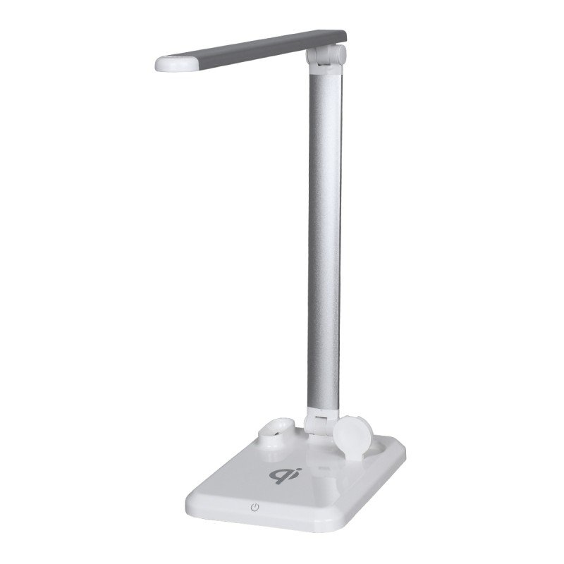 GLOBOSTAR® ONO 86101 Μοντέρνο Επιτραπέζιο Φωτιστικό Γραφείου με Ασύρματη Φόρτιση 10W 2A LED 5W 1000lm 90° DC 5V με USB-C IP20 Φυσικό Λευκό 4500K - Sanan SMD Chip - Λευκό - Μ33 x Π14 x Υ63cm - 2 Χρόνια Εγγύηση