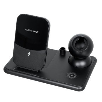 GloboStar® 79699 Επιτραπέζια Σταθερή Βάση Ασύρματης Φόρτισης Fast Charging για Κινητά - Earphones - Smart Watches - Pencil 4 Καναλιών - 1 Channel 15W Max (Phone) - 2 Channel 3W (Airpod) - 3 Channel 2W (Watch) - 4 Channel 2W (Pencil) GloboStar® 79699 Επιτραπέζια Σταθερή Βάση Ασύρματης Φόρτισης Fast Charging για Κινητά - Earphones - Smart Watches - Pencil 4 Καναλιών - 1 Channel 15W Max (Phone) - 2 Channel 3W (Airpod) - 3 Channel 2W (Watch) - 4 Channel 2W (Pencil)