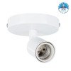 GLOBOSTAR® SARA 00842 Μοντέρνο Φωτιστικό Οροφής με Ντουί 1 x E27 AC 220-240V IP20 - Λευκό - Μ10 x Π10 x Υ10.3cm