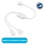 GLOBOSTAR® STRIPCON 70694 Ταχυσύνδεσμος 4 Pin για Ταινία LED RGB σε 2 x 4 Pin Θηλυκούς Σύνδεσμους IP20 - Λευκό - Μ30 x Π1.8 x Υ0.9cm