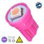 GLOBOSTAR® W5W-T10 81049 Λάμπα W5W T10 LED 0.12W 12lm 120° DC 12V IP20 Ροζ - 1 x Epistar SMD5050 Chip - Μ1.1 x Π1.1 x Υ1.7cm - 1 Χρόνο Εγγύηση