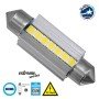 GloboStar® C5W 81339 Λάμπα Αυτοκινήτου 39mm FESTOON  3rd Generation Can-Bus Extreme Series LED 7 SMD 3030 7W 1050lm 120° DC 12V IP20 Ψυχρό Λευκό 6000K