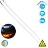 GloboStar® 81725 Σετ 2 ΕΛΑΣΤΙΚΑ - FLEXIBLE DRL + FLASH TURN LIGHT LED CREE COB 60cm 12W 1800lm 360° DC 12V Αδιάβροχα IP65 Πορτοκαλί - Ψυχρό Λευκό 6000K