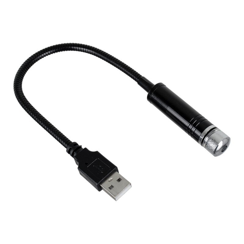 GloboStar® 81846 Διακοσμητικό Φωτιστικό Ειδικών Φωτορυθμικών Εφέ PARTY Disco LASER DC 5V με Καλώδιο Τροφοδοσίας USB Κόκκινο IP20 Μ1.4 x Π1.4 x Υ27cm