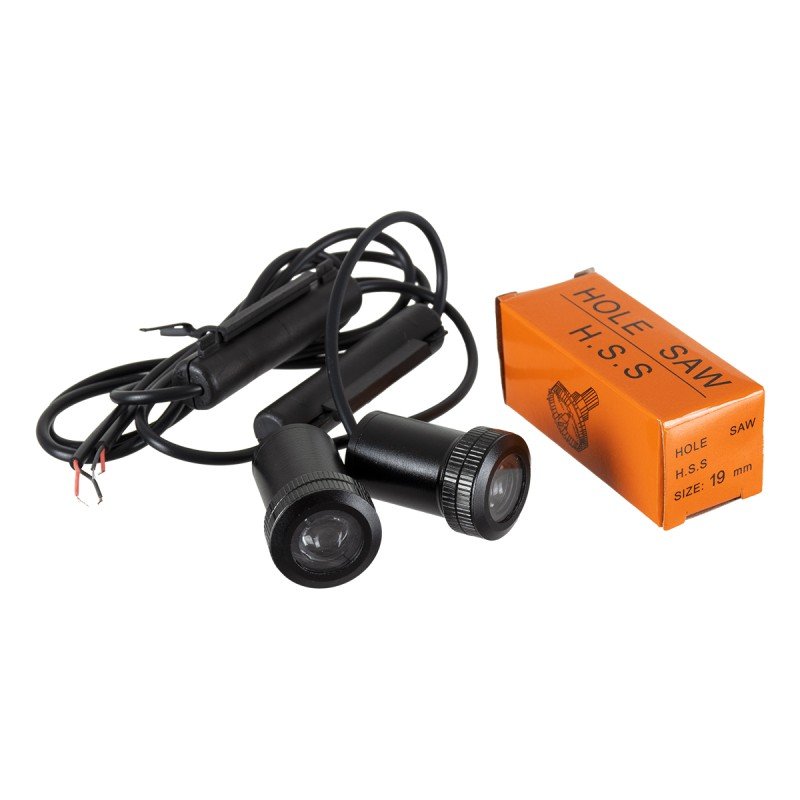 GLOBOSTAR® GHOSTLOGO 81603 Projector Προβολής Μάρκας Αυτοκινήτου "BMW" LED 2.5W/5W 100lm/200lm 45° DC 12V Αδιάβροχο IP65 Ψυχρό Λευκό 6000K - CREE XHP35 Chip - Μ2.2 x Π3.4 x Υ2.2cm / Q1.9cm - Πακέτο 2 Τεμαχίων - 1 Χρόνο Εγγύηση