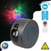 GloboStar® 78595 XL Διακοσμητικό Φωτιστικό Ειδικών Εφέ LASER NIGHT SKY AURORA GALAXY 3D LED 10W AC 230V - Πρίζα Schuko και Ασύρματο Χειριστήριο RF 2.4Ghz Πολύχρωμo RGB Dimmable