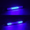 GloboStar® 85268 PRO Series Μπάρα Σήμανσης Οχήματος Αστυνομίας για Αυτοκίνητα & Φορτηγά 10 Προγραμμάτων Φωτισμού STROBE LED SMD 3030 15W DC 12-24V Αδιάβροχη IP65 Μπλε