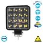 GLOBOSTAR® WORKPRO 85409 Προβολάκι LED 48W 4800lm 45° DC 10-30V Αδιάβροχο IP65 Ψυχρό Λευκό 6000K - CREE COB Chip - Μ10.8 x Π3.2 x Υ12.8cm - 2 Χρόνια Εγγύηση