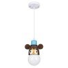 GLOBOSTAR® MONKEY 00640 Παιδικό Κρεμαστό Φωτιστικό Οροφής με Ντουί 1 x E27 AC 220-240V IP20 - Πολύχρωμο - Μ14.5 x Π10.5 x Υ13.5cm