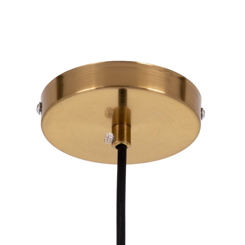 GLOBOSTAR® AVERY 00739 Μοντέρνο Κρεμαστό Φωτιστικό Οροφής με Ντουί 1 x E27 AC 220-240V IP20 - Διάφανο & Χρυσό - Μ18 x Π18 x Υ38cm