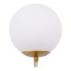 GLOBOSTAR® JADA 01426 Μοντέρνο Φωτιστικό Τοίχου - Απλίκα με Ντουί 1 x E27 AC 220-240V IP20 - Χρυσό & Λευκό - Μ15 x Π21.5 x Υ18cm