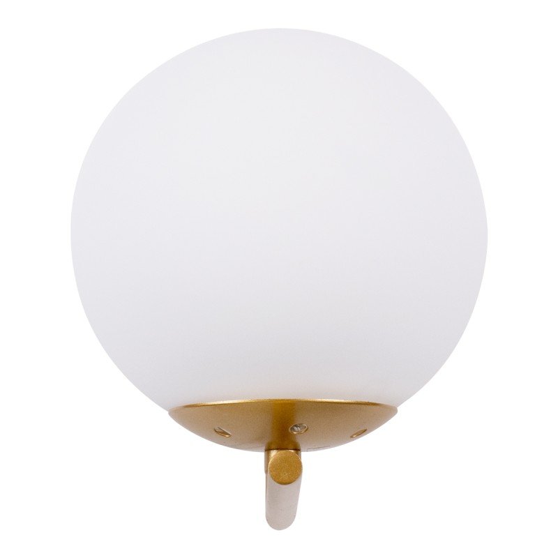 GLOBOSTAR® JADA 01426 Μοντέρνο Φωτιστικό Τοίχου - Απλίκα με Ντουί 1 x E27 AC 220-240V IP20 - Χρυσό & Λευκό - Μ15 x Π21.5 x Υ18cm