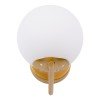 GLOBOSTAR® JADA 01426 Μοντέρνο Φωτιστικό Τοίχου - Απλίκα με Ντουί 1 x E27 AC 220-240V IP20 - Χρυσό & Λευκό - Μ15 x Π21.5 x Υ18cm