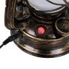 GLOBOSTAR® FIREWATCH 76547 Διακοσμητικό Φωτιστικό Φαναράκι LED 10W 500lm 360° DC 5V με 2 x Επαναφορτιζόμενες Μπαταρίες Li-ion 3.6V 18650 IP20 Ultra Θερμό Λευκό 1800K - Χάλκινο Εφέ Σκουριάς Ματ - Μ15 x Π11.5 x Υ23.5cm - 2 Χρόνια Εγγύηση