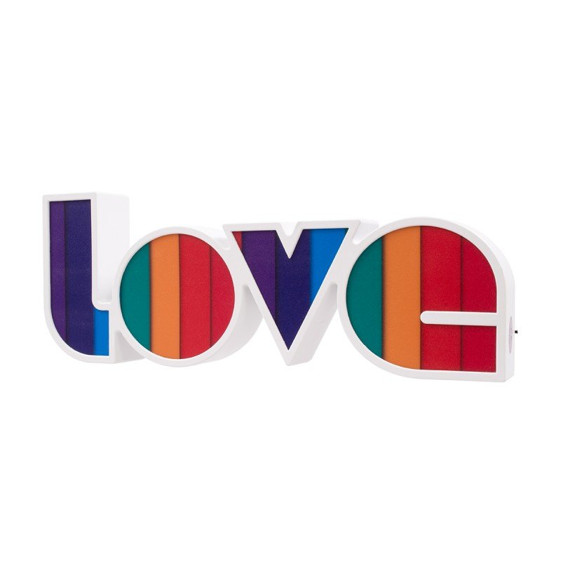 GLOBOSTAR® LOVE BOMBING 76550 Μοντέρνο Επιτραπέζιο Φωτιστικό Πορτατίφ LED 2W 120lm 180° DC 4.5V με Μπαταρίες 3xAAA IP20 Ψυχρό Λευκό 6000K - Πολύχρωμο - Μ36 x Π13.5 x Υ4.8cm - 2 Χρόνια Εγγύηση