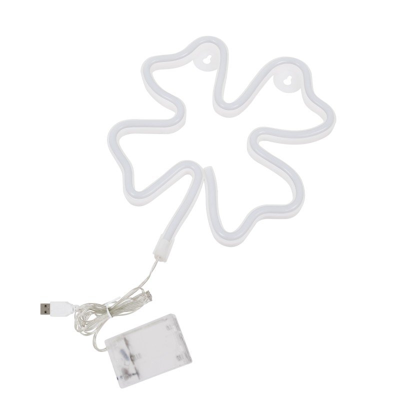 GloboStar® 78572 Φωτιστικό Ταμπέλα Φωτεινή Επιγραφή NEON LED Σήμανσης FOUR LEAF CLOVER 5W με Καλώδιο Τροφοδοσίας USB - Μπαταρίας 3xAAA (Δεν Περιλαμβάνονται) - Πράσινο GloboStar® 78572 Φωτιστικό Ταμπέλα Φωτεινή Επιγραφή NEON LED Σήμανσης FOUR LEAF CLOVER 5W με Καλώδιο Τροφοδοσίας USB - Μπαταρίας 3xAAA (Δεν Περιλαμβάνονται) - Πράσινο