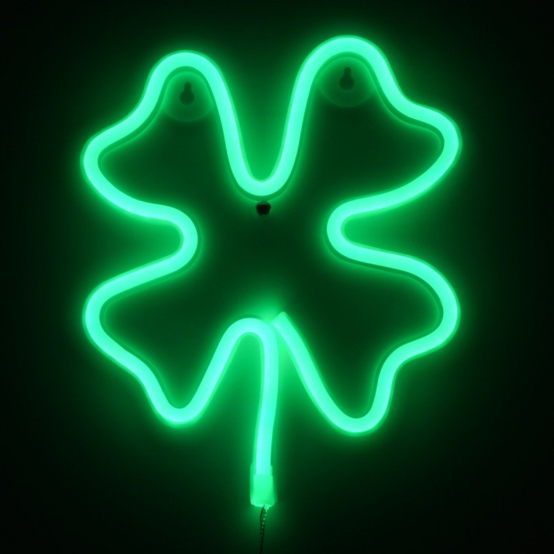 GloboStar® 78572 Φωτιστικό Ταμπέλα Φωτεινή Επιγραφή NEON LED Σήμανσης FOUR LEAF CLOVER 5W με Καλώδιο Τροφοδοσίας USB - Μπαταρίας 3xAAA (Δεν Περιλαμβάνονται) - Πράσινο GloboStar® 78572 Φωτιστικό Ταμπέλα Φωτεινή Επιγραφή NEON LED Σήμανσης FOUR LEAF CLOVER 5W με Καλώδιο Τροφοδοσίας USB - Μπαταρίας 3xAAA (Δεν Περιλαμβάνονται) - Πράσινο