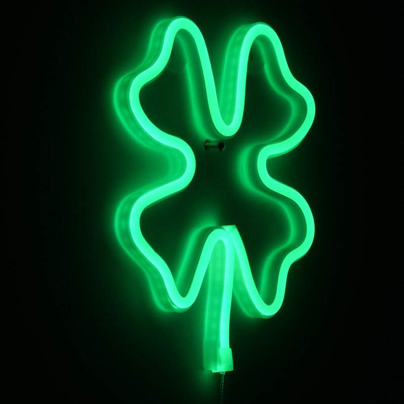 GloboStar® 78572 Φωτιστικό Ταμπέλα Φωτεινή Επιγραφή NEON LED Σήμανσης FOUR LEAF CLOVER 5W με Καλώδιο Τροφοδοσίας USB - Μπαταρίας 3xAAA (Δεν Περιλαμβάνονται) - Πράσινο GloboStar® 78572 Φωτιστικό Ταμπέλα Φωτεινή Επιγραφή NEON LED Σήμανσης FOUR LEAF CLOVER 5W με Καλώδιο Τροφοδοσίας USB - Μπαταρίας 3xAAA (Δεν Περιλαμβάνονται) - Πράσινο