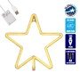 GloboStar® 78585 Φωτιστικό Ταμπέλα Φωτεινή Επιγραφή NEON LED Σήμανσης STAR 5W με Καλώδιο Τροφοδοσίας USB - Μπαταρίας 3xAAA (Δεν Περιλαμβάνονται) - Θερμό Λευκό 2700K