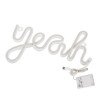 GloboStar® 78589 Φωτιστικό Ταμπέλα Φωτεινή Επιγραφή NEON LED Σήμανσης YEAH 5W με Καλώδιο Τροφοδοσίας USB - Μπαταρίας 3xAAA (Δεν Περιλαμβάνονται) - Κόκκινο