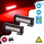 GloboStar® 85024 PRO Series ΣΕΤ 2 x Μπάρες Σήμανσης Οχήματος Πυροσβεστικής για Αυτοκίνητα & Φορτηγά 13 Προγραμμάτων Φωτισμού STROBE LED CREE CXB COB 18W DC 10-30V Αδιάβροχο IP65 Κόκκινο