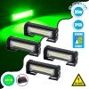 GloboStar® 85031 PRO Series ΣΕΤ 4 x Μπάρες Σήμανσης Οχήματος Πυροσβεστικής για Αυτοκίνητα & Φορτηγά 13 Προγραμμάτων Φωτισμού STROBE LED CREE CXB COB 36W DC 10-30V Αδιάβροχο IP65 Πράσινο
