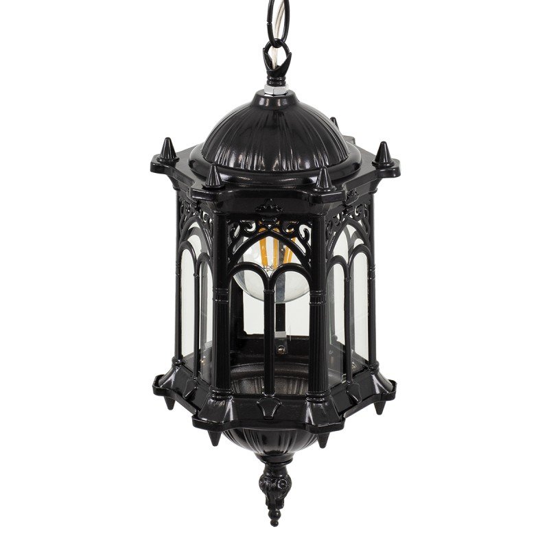 GLOBOSTAR® DARCY 00655 Vintage Κρεμαστό Φωτιστικό Οροφής με Ντουί 1 x E27 AC 220-240V IP20 - Μαύρο - Μ15.5 x Π15.5 x Υ32.5cm