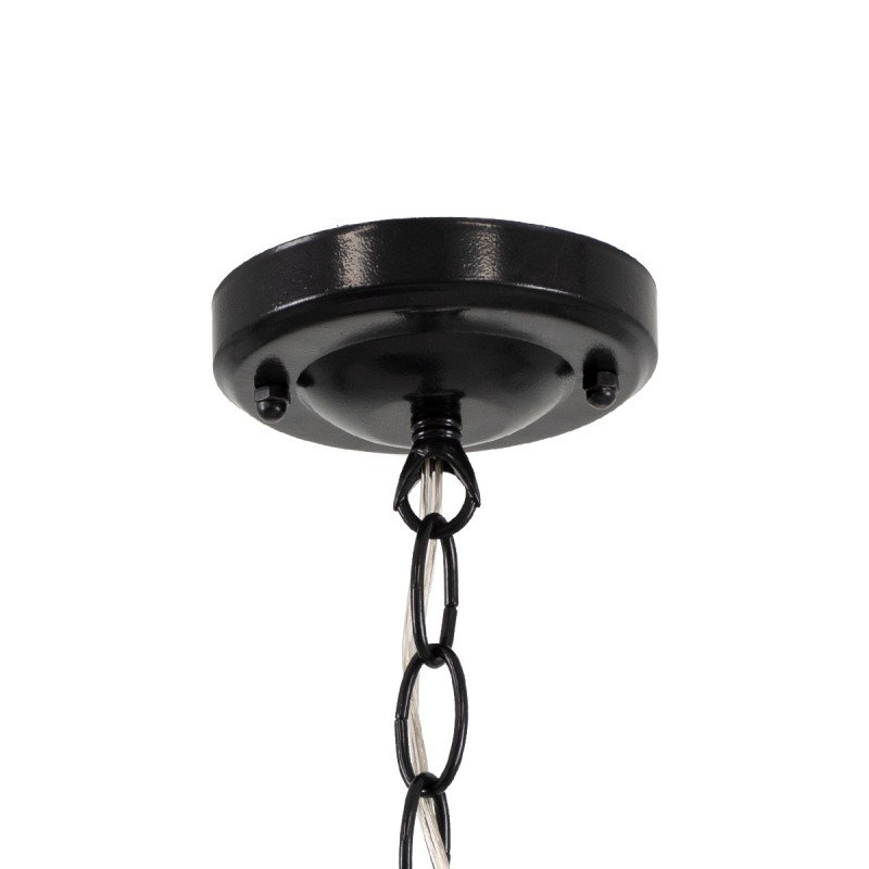 GLOBOSTAR® DARCY 00655 Vintage Κρεμαστό Φωτιστικό Οροφής με Ντουί 1 x E27 AC 220-240V IP20 - Μαύρο - Μ15.5 x Π15.5 x Υ32.5cm