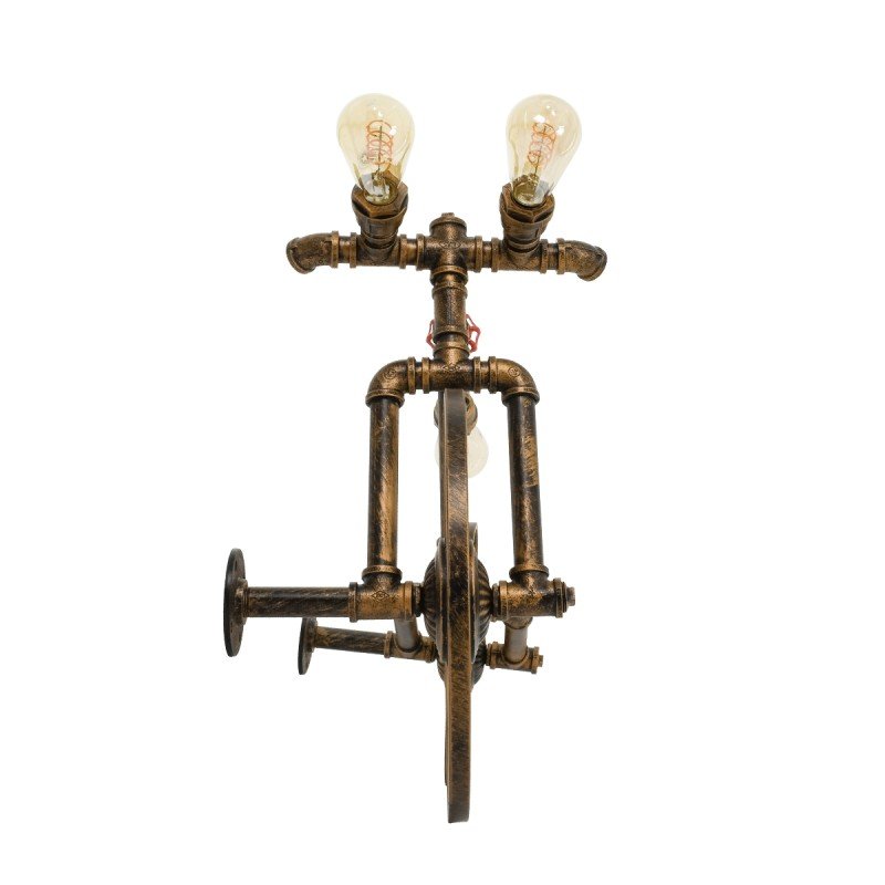 GLOBOSTAR® SWIFTWALKER 00659 Vintage Φωτιστικό Τοίχου - Απλίκα με Ντουί 3 x E27 AC 220-240V IP20 - Χάλκινο - Μ85 x Π29.5 x Υ55cm GLOBOSTAR® SWIFTWALKER 00659 Vintage Φωτιστικό Τοίχου - Απλίκα με Ντουί 3 x E27 AC 220-240V IP20 - Χάλκινο - Μ85 x Π29.5 x Υ55cm