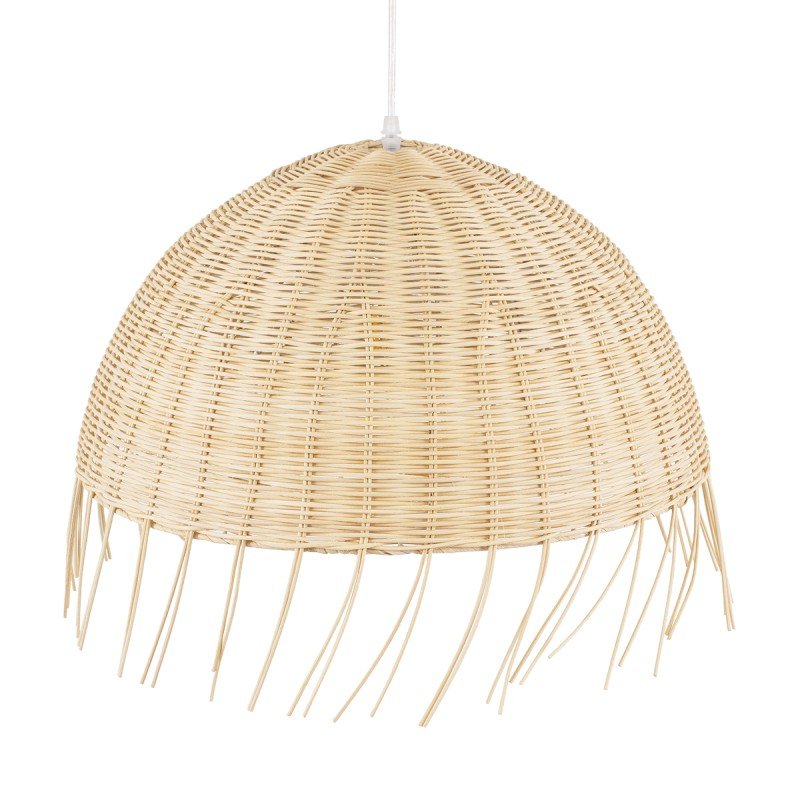 GLOBOSTAR® JAKARTA 00712 Boho Κρεμαστό Φωτιστικό Οροφής με Ντουί 1 x E27 AC 220-240V IP20 - Μπεζ - Μ50 x Π50 x Υ36cm