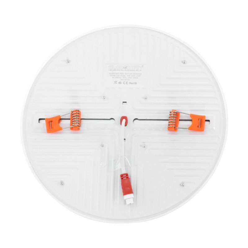 GLOBOSTAR® PANELEON 60192 Χωνευτό Panel Οροφής με Σύστημα Ρυθμιζόμενης Τρύπας Κοπής LED 33W 3492lm 180° AC 220-240V IP20 Φυσικό Λευκό 4500K - Lumileds SMD Chip & TÜV SÜD Driver - Λευκό Γαλακτερό - Μ22.2 x Π22.2 x Υ2cm / Q3.5cm έως Q20.5cm - 3 Χρόνια Ε