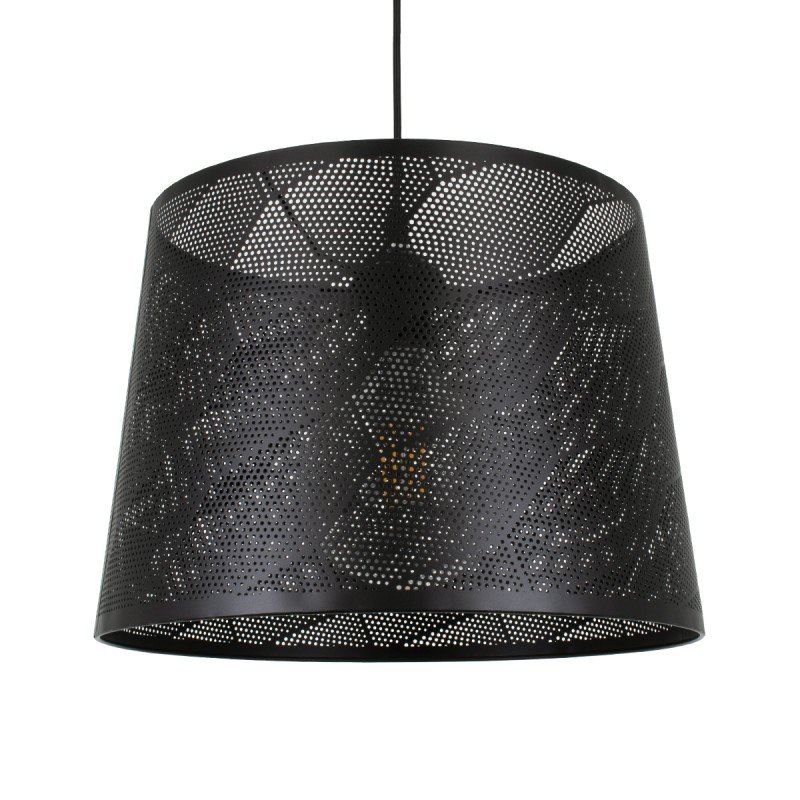 GLOBOSTAR® SPARKLE 00733 Μοντέρνο Κρεμαστό Φωτιστικό Οροφής με Ντουί 1 x E27 AC 220-240V IP20 - Μαύρο - Μ35 x Π35 x Υ26cm