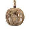 GLOBOSTAR® MANDALA 00730 Boho Κρεμαστό Φωτιστικό Οροφής με Ντουί 1 x E27 AC 220-240V IP20 - Μπεζ - Μ20 x Π20 x Υ20cm