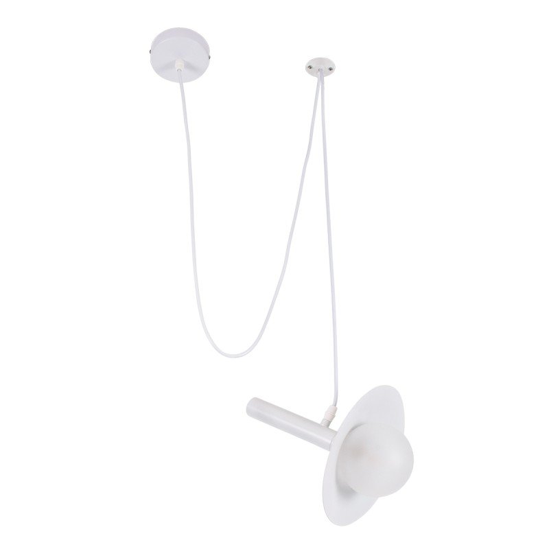 GLOBOSTAR® CELEST 00790 Μοντέρνο Κρεμαστό Φωτιστικό Οροφής με Ντουί 1 x G9 AC 220-240V IP20 - Λευκό - Μ20 x Π20 x Υ26.5cm
