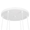 GLOBOSTAR® DILLON 00629 Μοντέρνο Κρεμαστό Φωτιστικό Οροφής με Ντουί 6 x E27 AC 220-240V IP20 - Λευκό & Μπεζ - Μ52 x Π52 x Y130cm