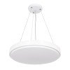 GLOBOSTAR® CASPER 61018 Μοντέρνο Κρεμαστό Φωτιστικό Οροφής LED 76W 8372lm 120° AC 220-240V IP20 Ρυθμιζόμενο Λευκό CCT με Χειριστήριο από 2700K έως 6000K Dimmable - Lumileds SMD Chip - Λευκό Ματ - Μ45 x Π45 x Υ5.5cm - 3 Χρόνια Εγγύηση