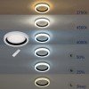 GLOBOSTAR® ARIANA 61035 Μοντέρνο Φωτιστικό Οροφής LED 55W 6376lm 120° AC 220-240V IP20 Ρυθμιζόμενο Λευκό CCT με Χειριστήριο από 2700K έως 6000K Dimmable - Lumileds SMD Chip - Λευκό Ματ - Μ48 x Π48 x Υ9cm - 3 Χρόνια Εγγύηση