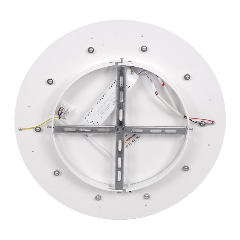 GLOBOSTAR® ARIANA 61035 Μοντέρνο Φωτιστικό Οροφής LED 55W 6376lm 120° AC 220-240V IP20 Ρυθμιζόμενο Λευκό CCT με Χειριστήριο από 2700K έως 6000K Dimmable - Lumileds SMD Chip - Λευκό Ματ - Μ48 x Π48 x Υ9cm - 3 Χρόνια Εγγύηση