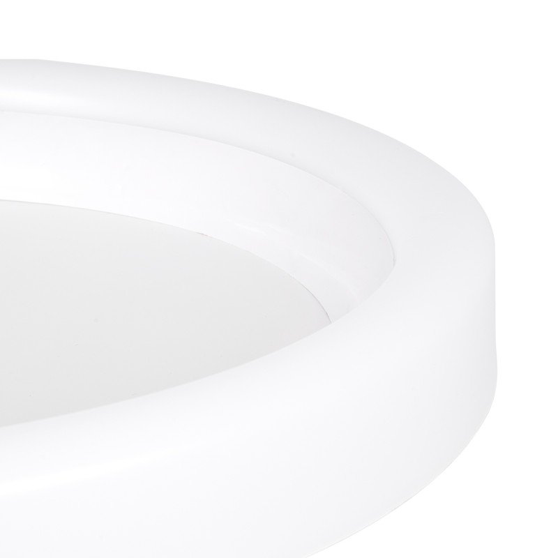 GLOBOSTAR® ARIANA 61035 Μοντέρνο Φωτιστικό Οροφής LED 55W 6376lm 120° AC 220-240V IP20 Ρυθμιζόμενο Λευκό CCT με Χειριστήριο από 2700K έως 6000K Dimmable - Lumileds SMD Chip - Λευκό Ματ - Μ48 x Π48 x Υ9cm - 3 Χρόνια Εγγύηση
