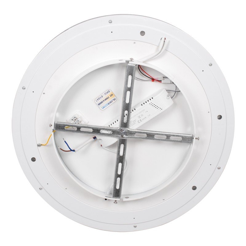 GLOBOSTAR® MELINA 61041 Μοντέρνο Φωτιστικό Οροφής LED 55W 6376lm 120° AC 220-240V IP20 Ρυθμιζόμενο Λευκό CCT με Χειριστήριο από 2700K έως 6000K Dimmable - Lumileds SMD Chip - Λευκό Ματ - Μ48 x Π48 x Υ9cm - 3 Χρόνια Εγγύηση