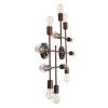 GLOBOSTAR® PIPING 00668 Vintage Φωτιστικό Τοίχου - Απλίκα με Ντουί 12 x E27 AC 220-240V IP20 - Χάλκινο - Μ78.5 x Π9.5 x Υ64cm