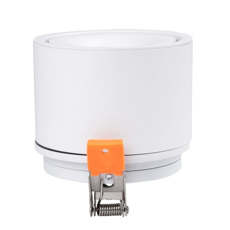 GLOBOSTAR® OMEGA-R 60295 Χωνευτό Κινούμενο Downlight Σποτ LED 12W 1500lm 36° AC 220-240V IP20 Θερμό Λευκό 2700K - Bridgelux COB Chip & TÜV SÜD Driver - Λευκό Ματ - Μ10 x Π10 x Υ8.2cm / Q9cm - 5 Χρόνια Εγγύηση