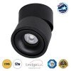 GLOBOSTAR® OMEGA-S 60301 Κινούμενο Downlight Σποτ LED 12W 1500lm 36° AC 220-240V IP20 Θερμό Λευκό 2700K - Bridgelux COB Chip & TÜV SÜD Driver - Μαύρο Ματ - Μ10 x Π10 x Υ10.5cm - 5 Χρόνια Εγγύηση
