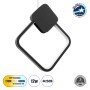 GLOBOSTAR® MARY 61082 Μοντέρνο Κρεμαστό Φωτιστικό Οροφής LED 12W 1440lm 300° AC 220-240V IP20 Ρυθμιζόμενο Λευκό CCT με On/Off 2700K/4500K/6000K - Lumileds SMD Chip - Μαύρο - Μ20 x Π2.3 x Υ28.5cm - 3 Χρόνια Εγγύηση