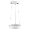 GLOBOSTAR® NEMESIS 61153 Μοντέρνο Κρεμαστό Φωτιστικό Οροφής LED 20W 2356lm 360° AC 220-240V IP20 Ρυθμιζόμενο Λευκό CCT με Χειριστήριο από 2700K έως 6000K Dimmable - Lumileds SMD Chip - Λευκό Ματ - Μ25 x Π25 x Υ4cm - 3 Χρόνια Εγγύηση